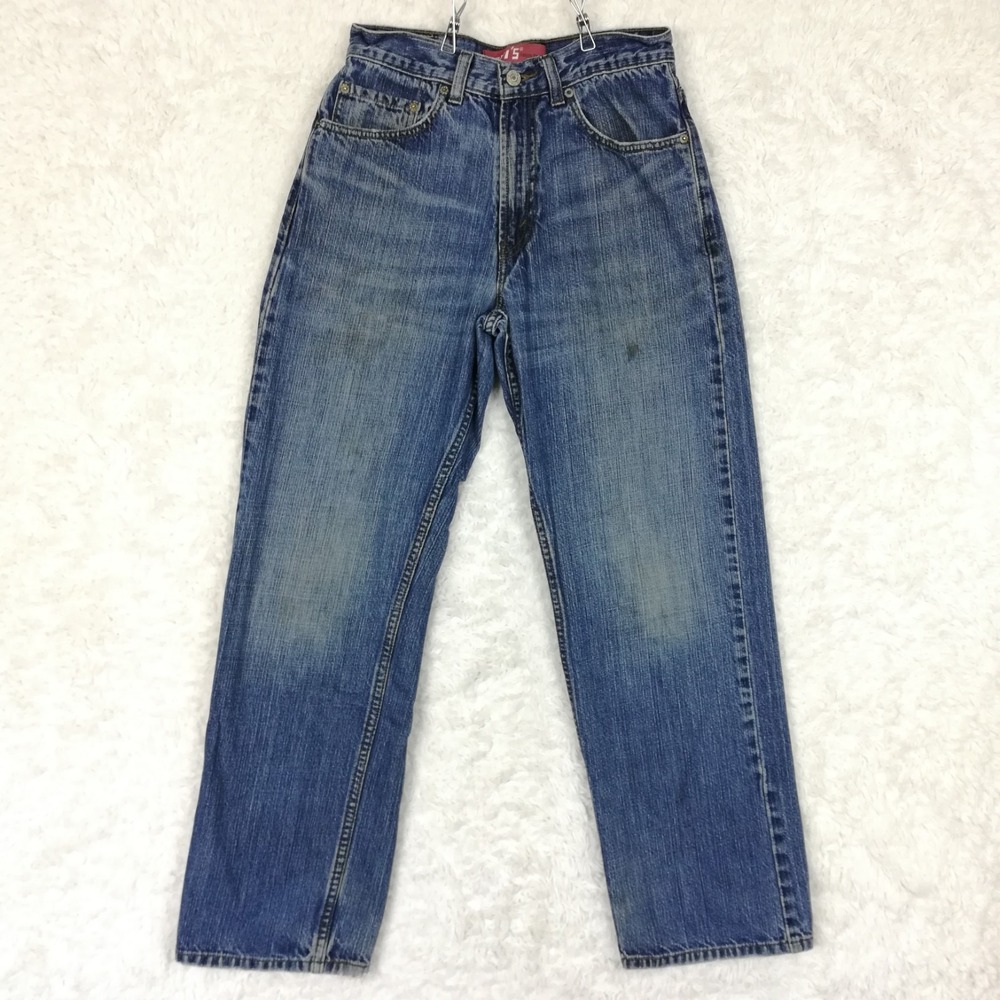 Levi's Big Boys Jeans 569 Loose Straight Blue Denim Medium Wash 27x29 18 Slim